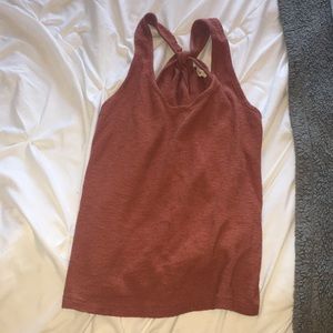 Loose tank w/ knotted back detail